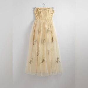 & Other Stories Sheer Corset Midi Dress